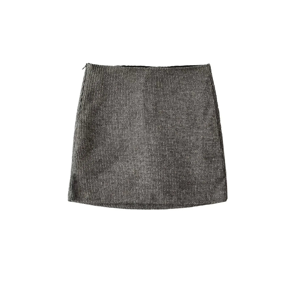 Haut en tricot à manches longues noué à col carré et ensemble jupe moulante ajustée pour femmes