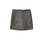 Haut en tricot à manches longues noué à col carré et ensemble jupe moulante ajustée pour femmes