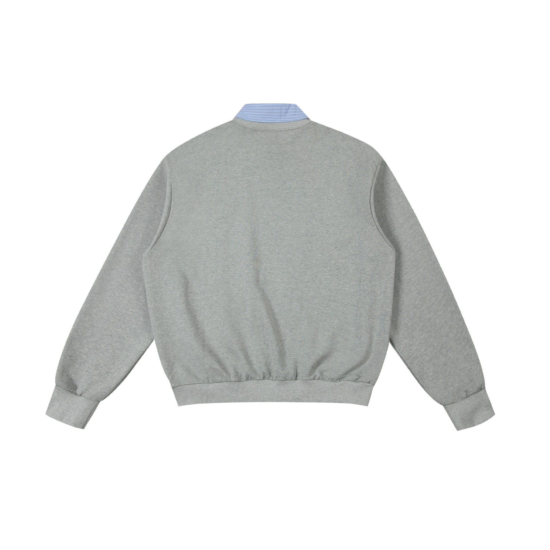 False Two-Piece Collage Shirt Collar Design Loose Unisex Hoodie