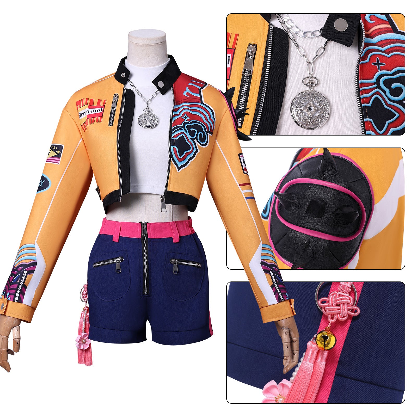 New K-pop Idol Group Cosplay Costume, Hunter Girl Group Cosplay Outfit, Lumina Mirazoe Costume