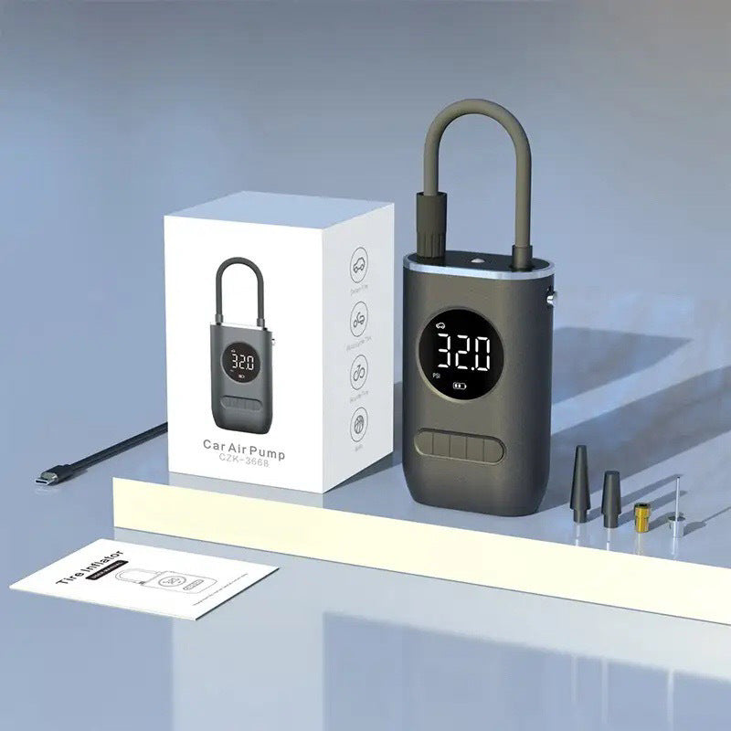 Nouvelle pompe de gonfleur portable de voiture Mini pneu électrique de vélo Charge sans fil portable Super pompe de gonflage de voiture