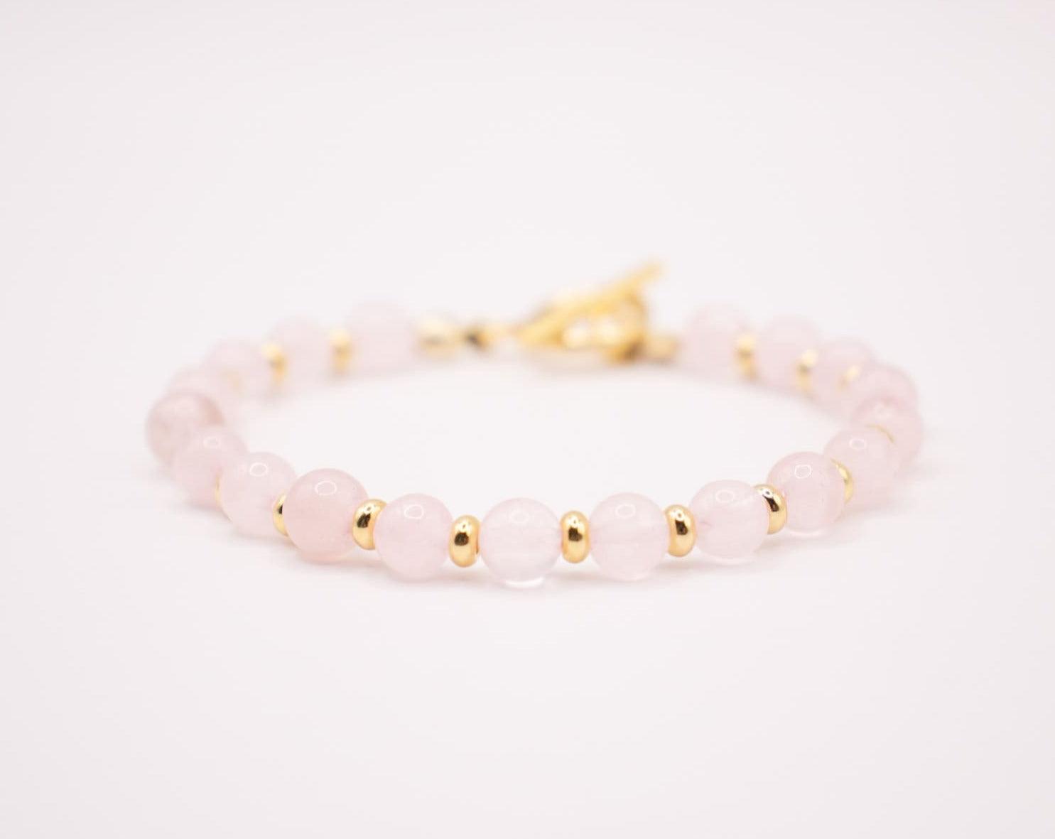 CIRCÉ | Bracelet en Quartz rose et acier inoxydable plaqué Or 18 carats