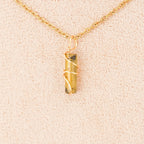 Pendentif | Mini piliers en Jade "Fleurs de prunier"