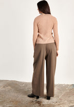 Polo manches longues cachemire camel femme - HANA 11